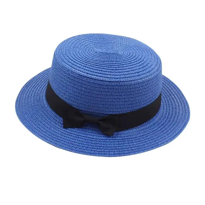 Chapeau de paille de style britannique pour femmes protection solaire plage élégance été occassions spéciales