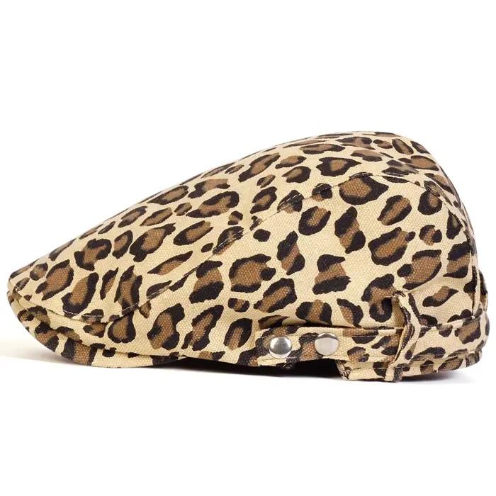 Casquettes unisexes à imprimé léopard