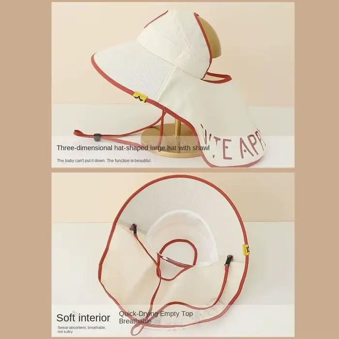 Chapeau de soleil pliable décontracté avec rabat de cou