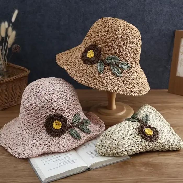 Chapeau de paille d'été pour femmes