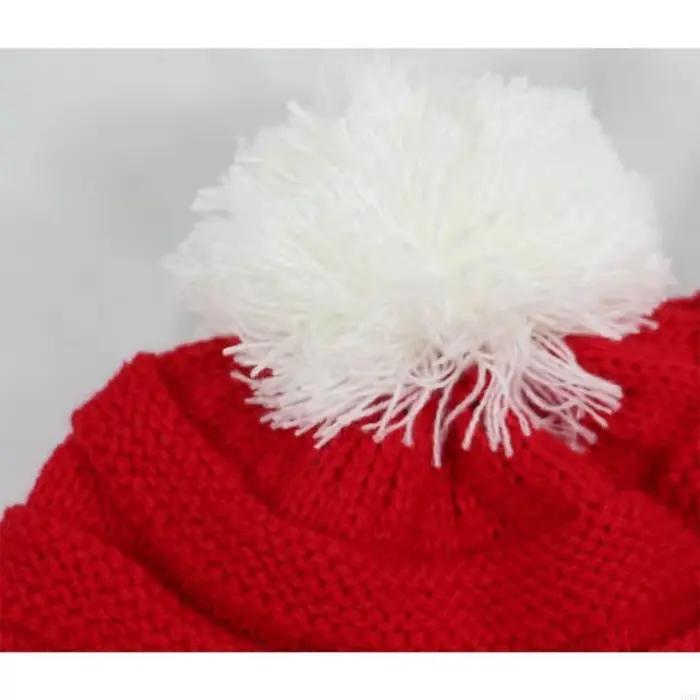 Chapeau père noël tricoté