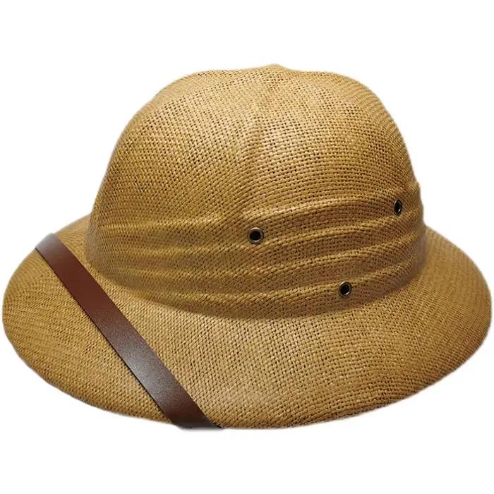 Casque de paille Vietnam Toquilla pour parent et enfant