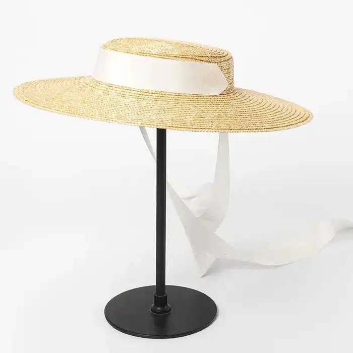 Chapeau de paille à large bord pour femmes