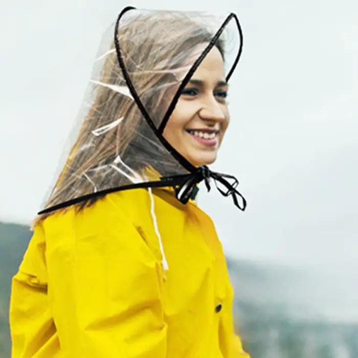 Chapeau de pluie imperméable à large bord pour femmes