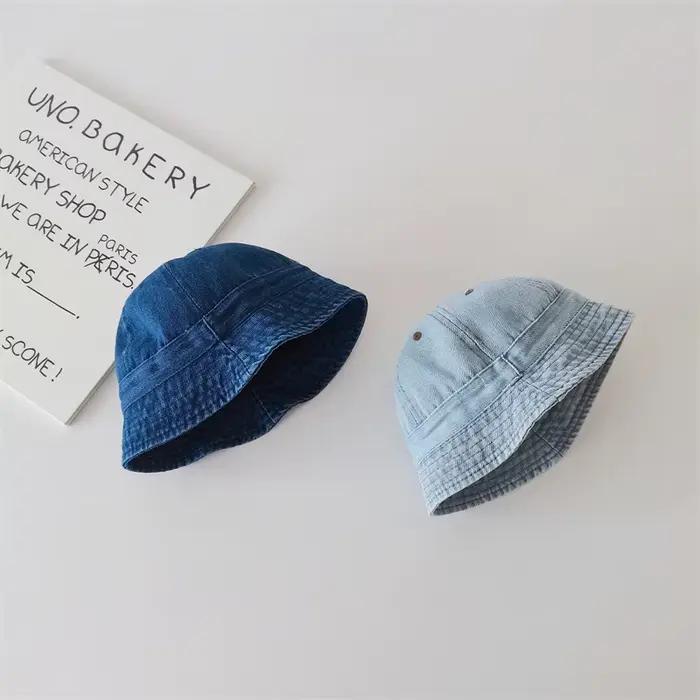Casquette seau en Denim coréen pour bébé