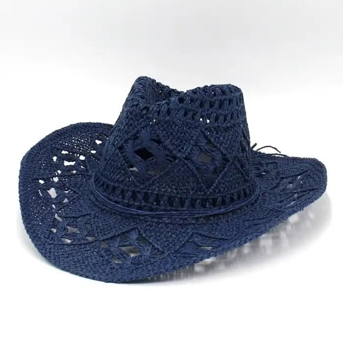 Nouveau Chapeau de Paille Bohème Évidé Style Vintage avec Décoration Coquillage