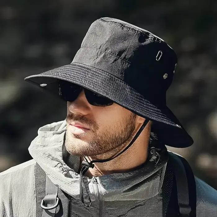 Nouveau chapeau de soleil à large bord pour homme