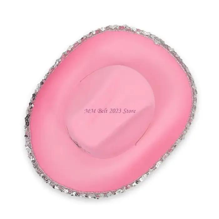 49ME Chapeau cowboy rose pour filles