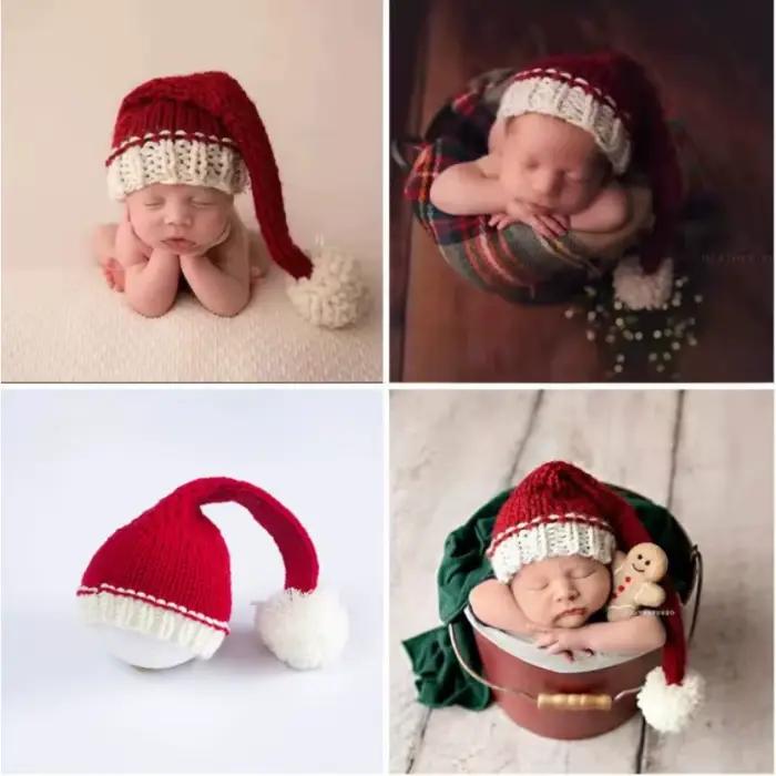 Chapeau Photo de père noël pour nouveau-né