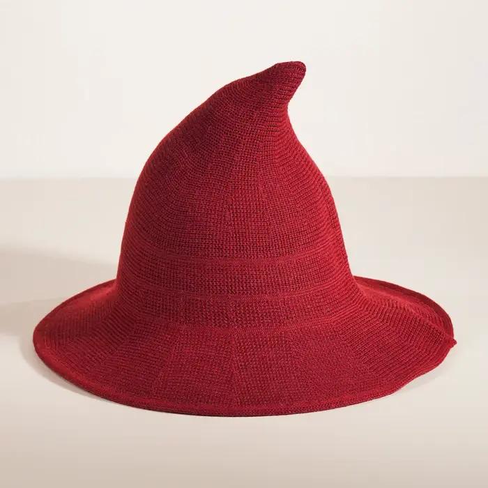 Chapeau de sorcier pointu pliable