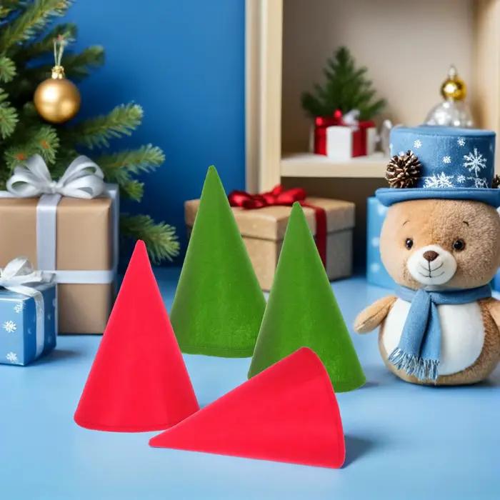 Lot de 4 chapeaux d'elfe de Noël en feutre
