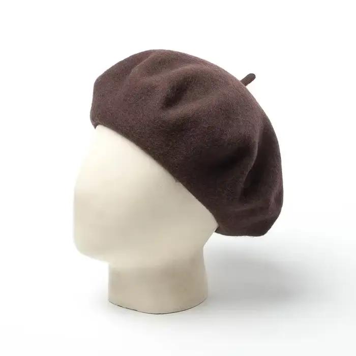 Béret en laine grande taille pour femmes et hommes