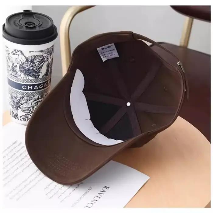 Casquette de baseball vintage classique brodée lettre A pour femme