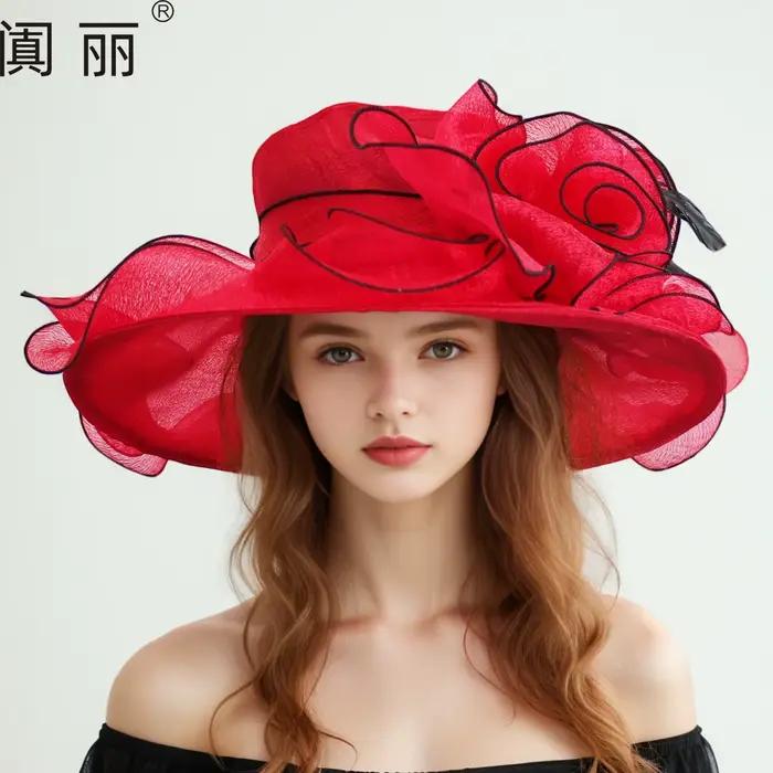 Chapeau en organza pour femmes