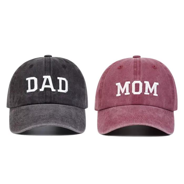 DAD MOM Chapeau de baseball brodé rétro sport décontracté langue de canard