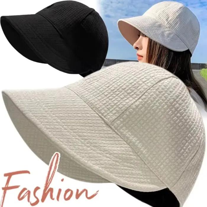 Chapeau Bob Pliable Uni en Toile Gaufrée