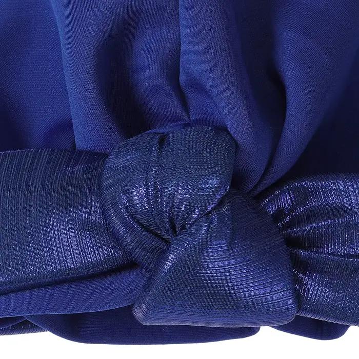 Turban décontracté en polyester pour femmes, style sportif, bord froissé, polyvalent pour toutes les saisons et occasions