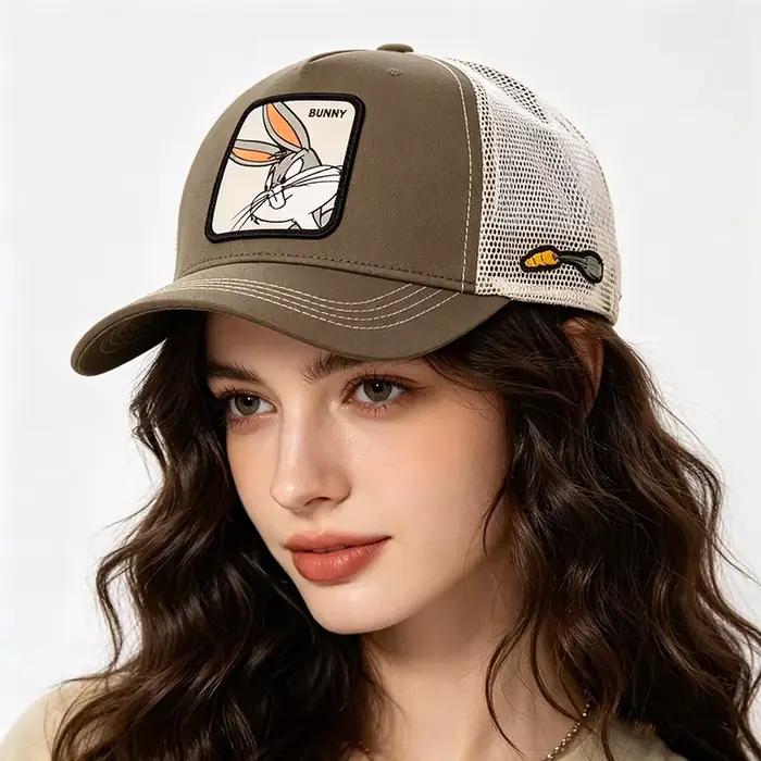 Casquette de baseball brodée motif canard de dessin animé