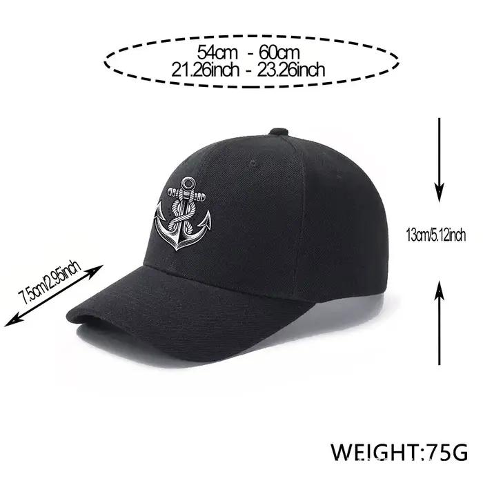 Une casquette réglable avec un imprimé ancre vintage