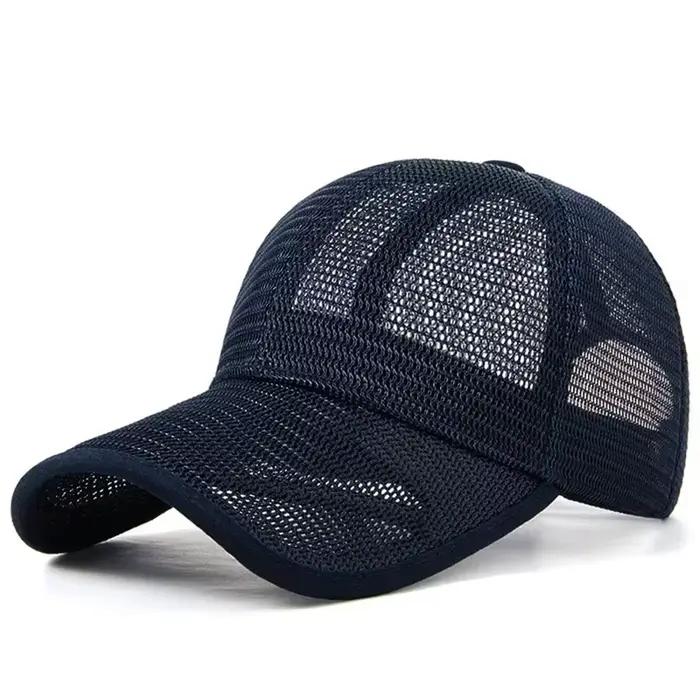 Casquette de camionneur grande taille homme chapeau de soleil maille complète pointe longue 11cm sport plein air couleurs variées