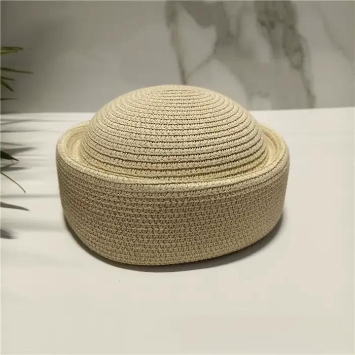 Chapeau de soleil en paille style rétro
