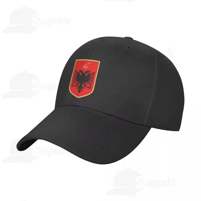 Casquette de baseball unisexe réglable avec emblème national de l'Albanie et blason du soleil 2025 – Chapeau d'extérieur pour hommes et femmes