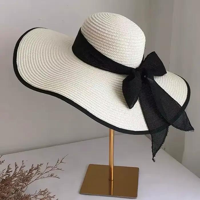 Chapeau de paille à large bord pour femmes