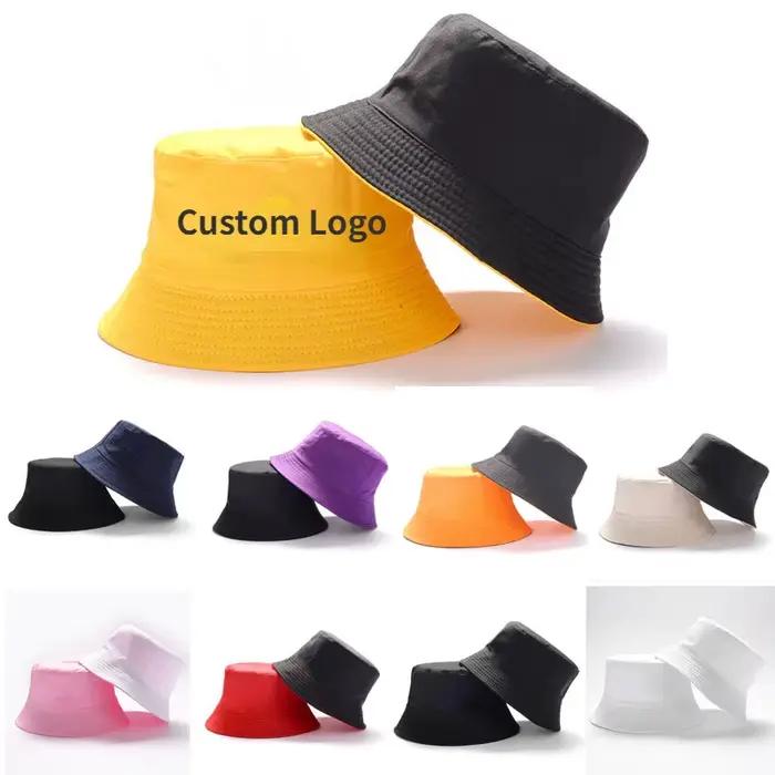 Chapeau réversible en coton avec logo personnalisé pour hommes et femmes