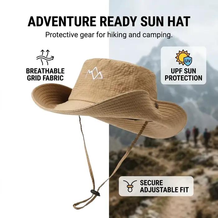Chapeau de pêcheur unisexe avec design brodé