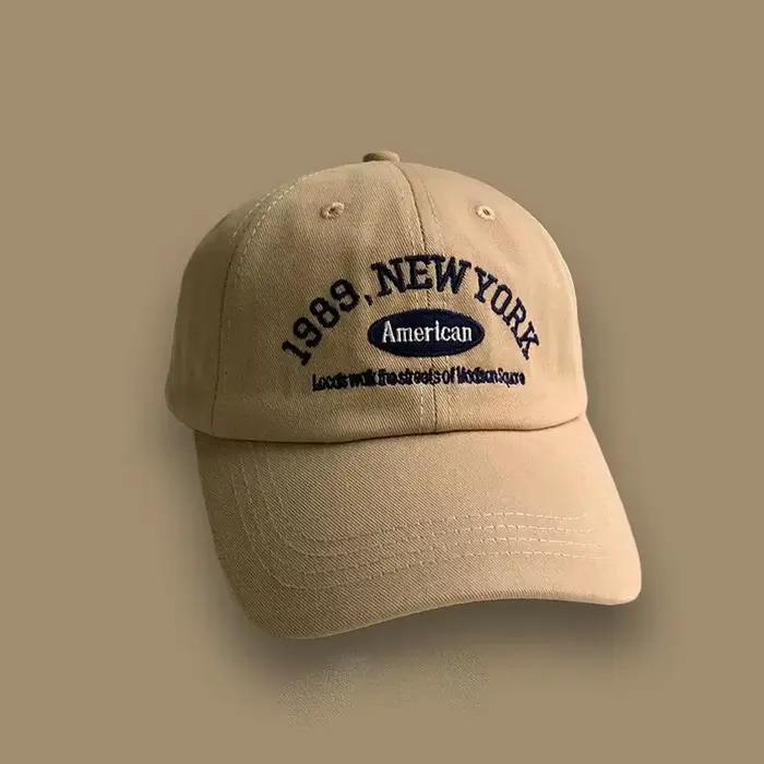 Broderie 1989 New York chapeaux de baseball casquette en coton lavé pour hommes femmes casquettes de relance réglables