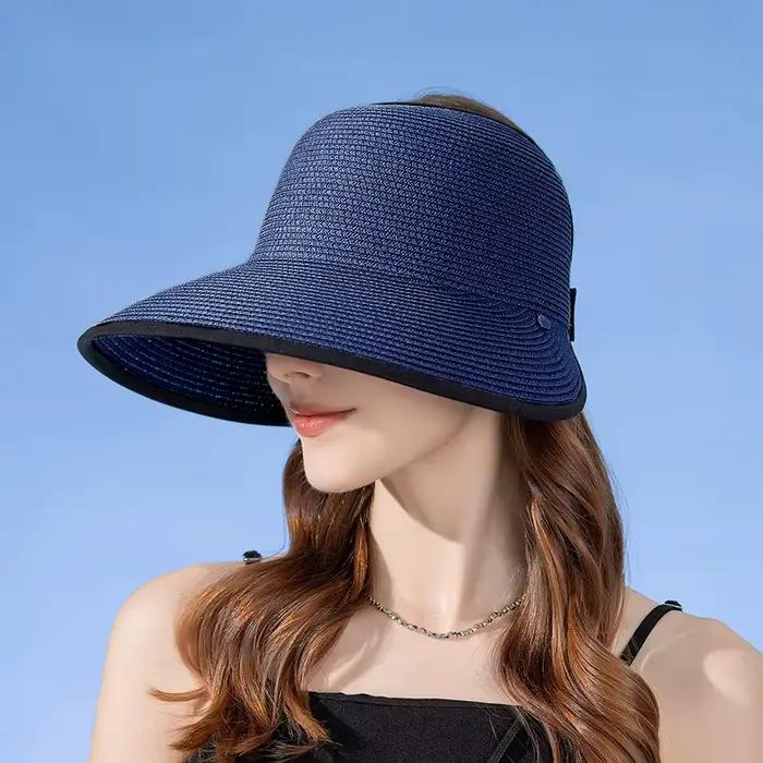 Chapeau de soleil en paille pour femmes