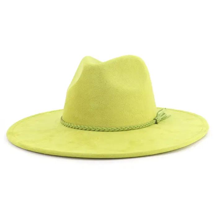 Chapeau Fedora en suède vegan