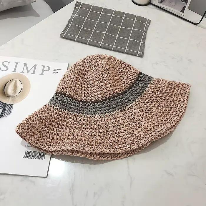 Chapeau de plage portable simple pour femmes