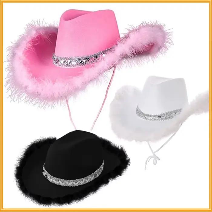 Femmes drôle Performance Costume fête Cosplay Cowboy chapeau Bachelorette
