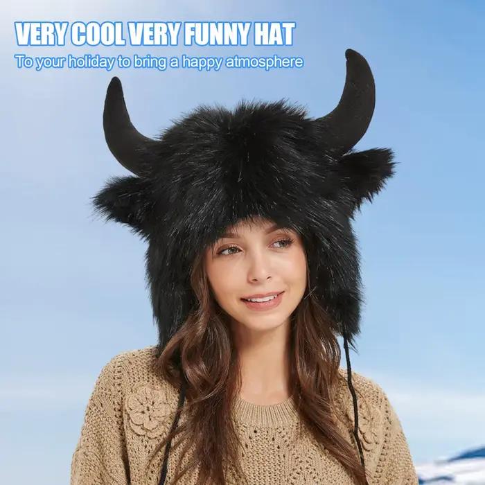 Chapeau de buffle avec cornes