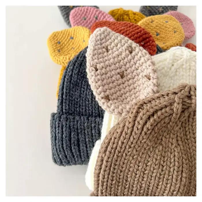Chapeau bébé lapin avec oreille pour enfants