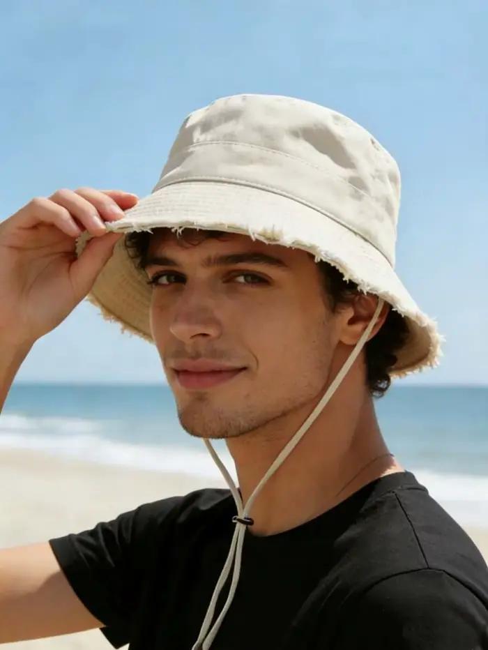 Chapeau de soleil d'été à cordon de serrage