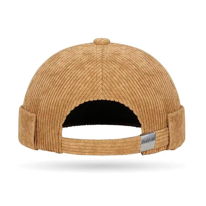 Chapeau sans bords en velours côtelé