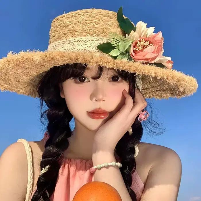 Chapeau de paille en raphia pour femmes