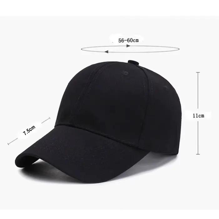 Casquette de baseball noire pour hommes et femmes, casquette sport réglable en coton et polyester, protection solaire UPF 50+, pour toutes les saisons et occasions en plein air