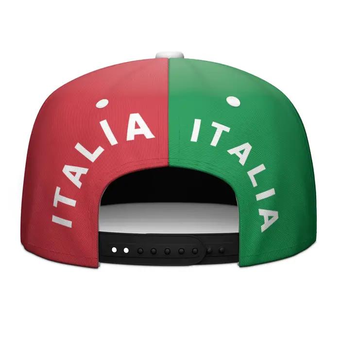 Italie gratuit nom personnalisé numéro équipe Logo casquette à bords plats pays voyage pêche italien Nation Italia drapeau Photo Hip-hop chapeau