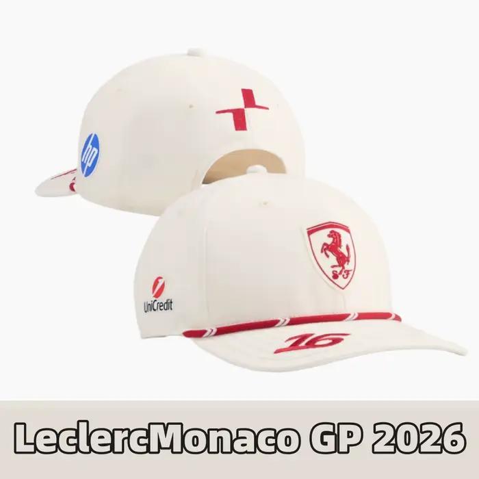 Casquette de baseball Scuderia Ferrari Team 2026 MONACO GP Charles Leclerc
