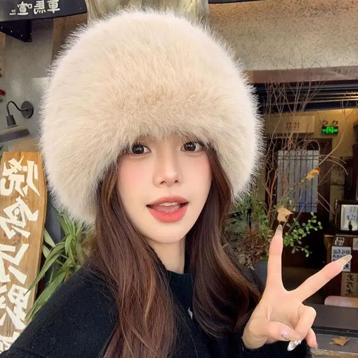 Offre spéciale chapeau de fourrure femmes chaud neige Ski casquette femme fausse