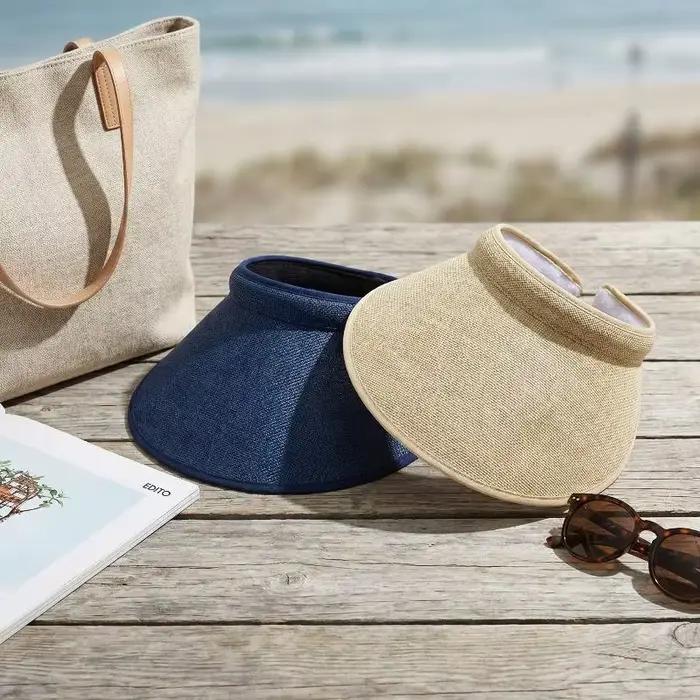 Chapeau de soleil en paille pour femme