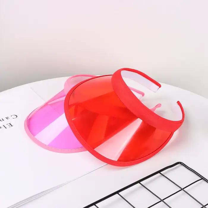 Environmentally Friendly PVC Sun Visor Hat Unisex Lightweight Sports Hat Casual Beach Cap UV Protective Hat Summer Accessories
