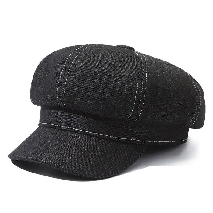 Casquette béret Newsboy en Denim pour femmes