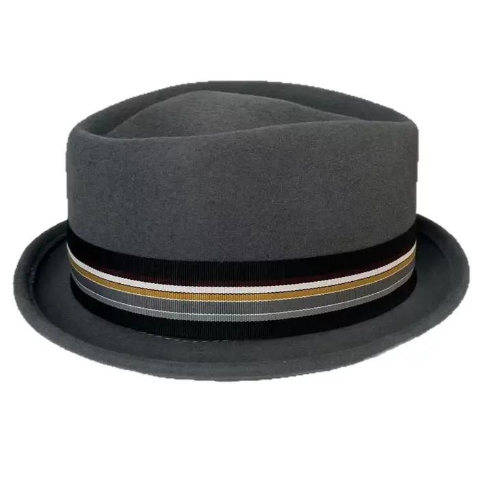 Chapeau Fedora Homme Gris Style Britanique Occasions Décontractées Printemps Automne