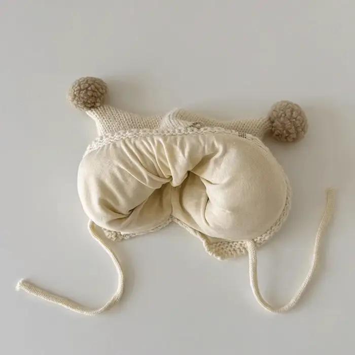 Mignon hiver bébé Crochet chapeau respirant résistant au froid enfant en bas âge tricoté