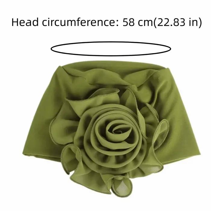 Turban pour femme à grande fleur