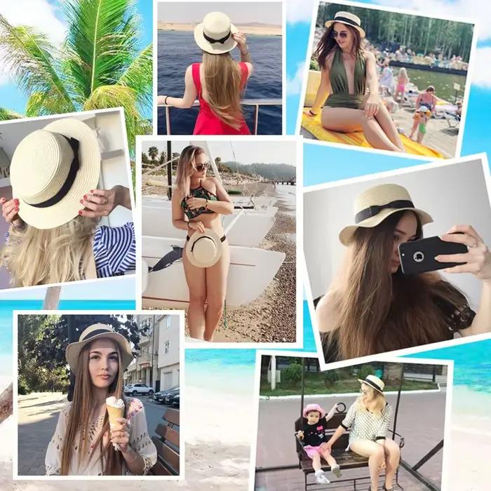 Chapeau de paille d'été pour femmes